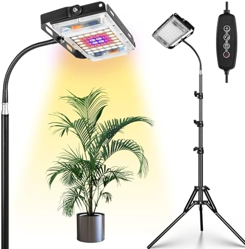 LBW Grow Light with Stand, Full Spectrum Floor Grow Light for Indoor Plants