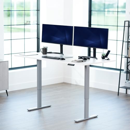 VIVO White 71 x 36 in Standing Desk, DESK-KIT-1G7W-36