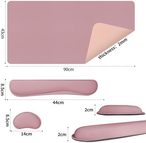 Mouse Pad and Keyboard Wrist Rest, 3-in-1 Keyboard and Mouse Pad