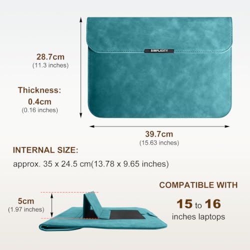 15-16 Inch Laptop Sleeve Case for MacBook Air 15/Pro 16/15 - Green