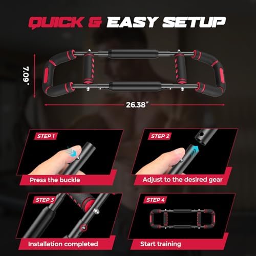 Twister Arm Trainer for Men, Chest Workout Equipment 5-Level Adjustable (40-130lb) with Ergonomic 27° Targets Biceps/Clip/Thigh, Portable Exerciser for Home Gym Travel Fitness