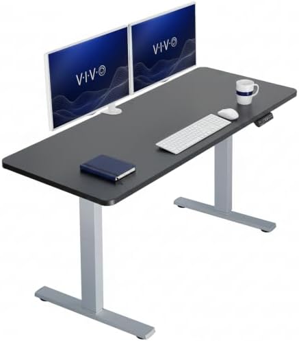 VIVO Black 60 x 24 in Standing Desk, DESK-KIT-1G6B