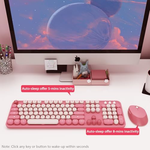 Colorful Wireless Keyboard and Mouse for PC Laptop