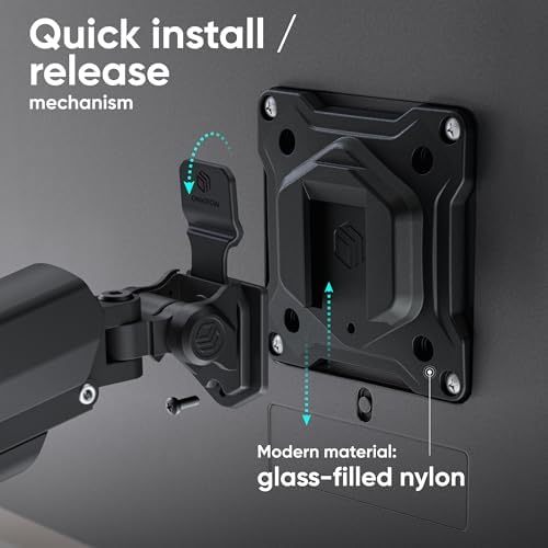 ONKRON Dual Monitor Arm 13-32 Inch, 22 lbs (x2), VESA 75x75-100x100, Black