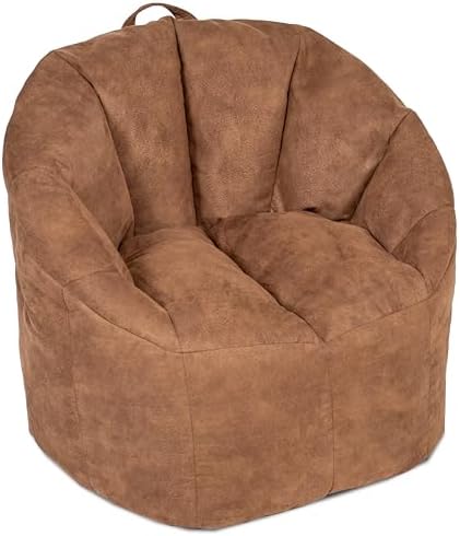 Big Joe Milano Lightweight Kids Bean Bag Chair, Chestnut Eaglet