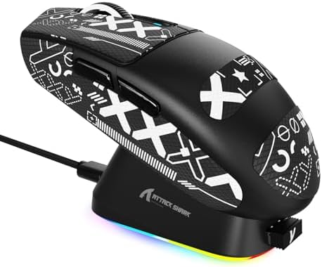 ATTACK SHARK G3 PRO Tri-Mode Wireless Gaming Mouse with RGB Charging Dock