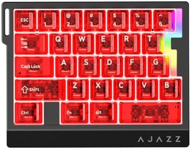 AJAZZ AK029 Magnetic Switch One Handed Gaming Keyboard, Hall Effect Rapid Trigger Mechanical Keypad with SOCD & DKS, 8KHz Polling Rate, 29 Keys Mini Ergonomic Gaming Keyboard for FPS Gamers, PC