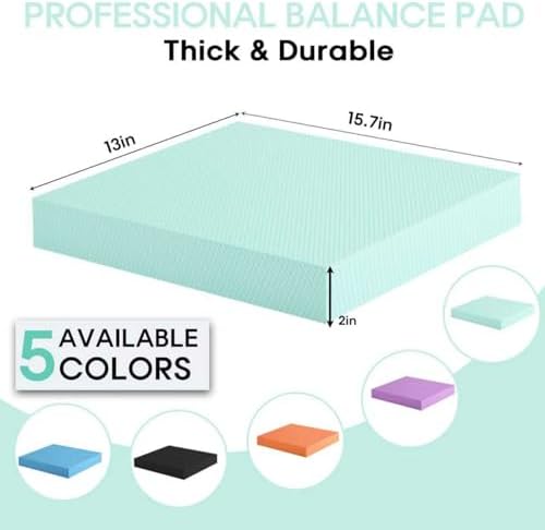 Balance Pad – Stability Trainer for Balance, Stretching, Physical Therapy, Exercise, Mobility, Rehabilitation and Core Training Non-Slip Closed Cell Foam Premium Balance Pad Knee Pad