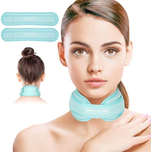 Neck Ice Pack Wrap, Reusable Cold/Hot Gel for Neck Pain, Icebluex2
