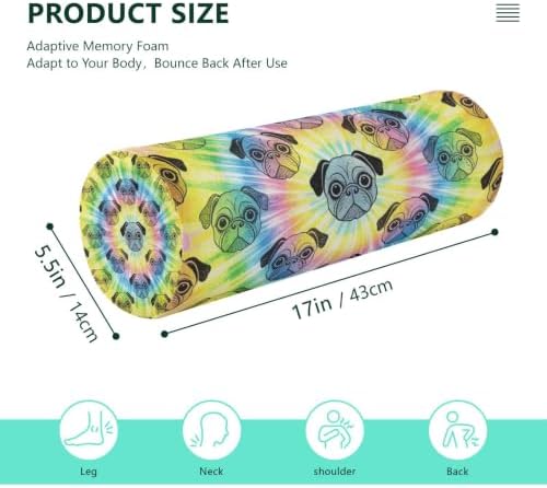 Decorative Bolster Pillow for Legs Massage Table Tie Dye Colorful