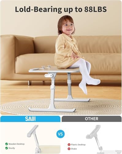 Laptop Desk for Bed, SAIJI Lap Desks Bed Trays for Eating Writing