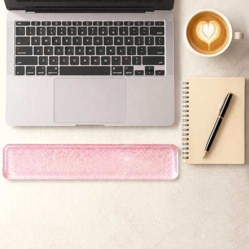 Pink Wrist Rest for Keyboard Glitter Wrist Rest Comfortable
