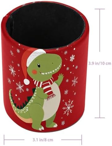 Christmas Dragon Pen Holder Pencil Organizer Cute Pencil Cup Desk Decor Makeup Brush Holder PU Multifunctional Office Supplies for Home Classroom School