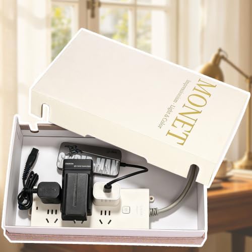2 Pack Book Shape Cable Management Box, Decorative Faux Book Cable Box Organizer & Cable Box Hider for Power Strips and Chargers, Cord Storage Organizer for Desk, Nightstand, Bookshelf