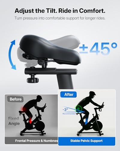 MERACH Magnetic Exercise Bike, Heavy Duty Stationary Bike for Home Gym