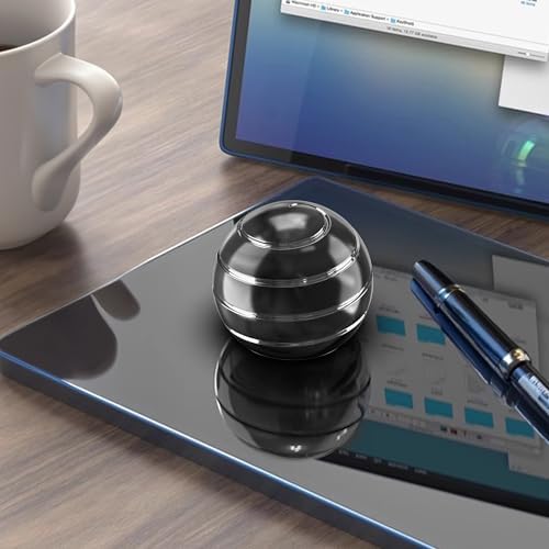 Kryfa 1.54in Kinetic Desk Toy ADHD Stress Relief Gift Adults, Black