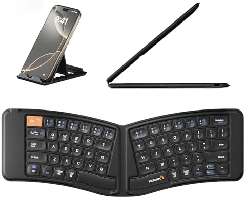 ProtoArc XK03 Ergonomic Foldable Keyboard for iPad, iPhone, Tablet, Laptop
