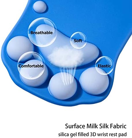Cat Paw Mouse Pad, Ergonomic Mouse Mat with Wrist Support