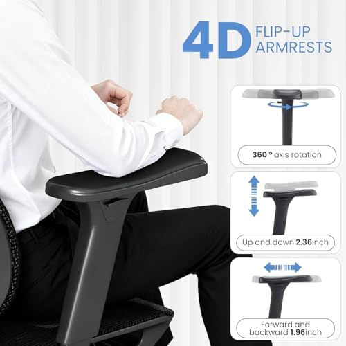 MOJAY Ergonomic Office Chair with Footrest and Lumbar Support
