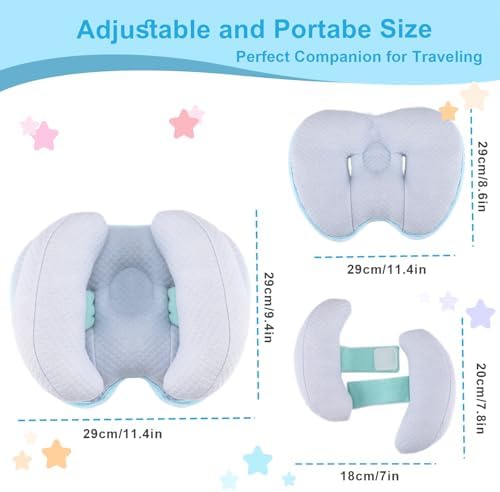 KAKIBLIN Baby Support Pillow, Baby Neck Pillows for Car Seat,