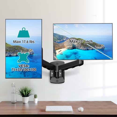 Dual Monitor Wall Mount for 13-32" Computer Screens