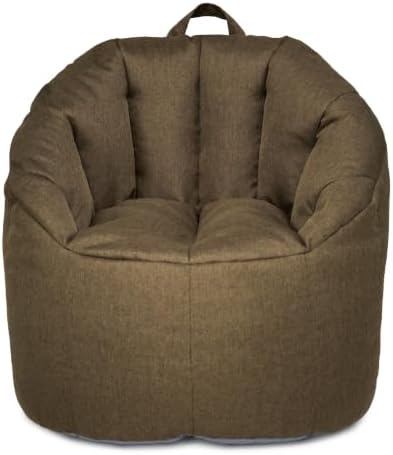 Big Joe Milano Lightweight Kids Bean Bag Chair, Dark Olive