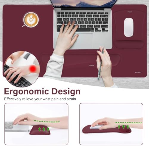 MOSISO Keyboard Mouse Pad Set, Large Gaming Mousepad&Keyboard Wrist Rest