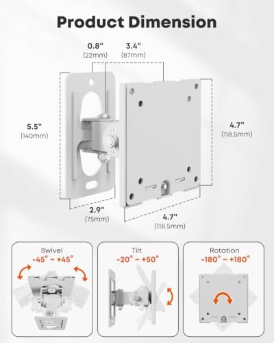 Monitor Wall Mount for 17–49 Inch inch Flat/Curved Ultrawide Screens