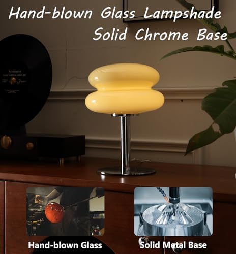 Glivpny Mushroom Lamp Table Lamp, Mid Century Modern Table Lamps(Cream)