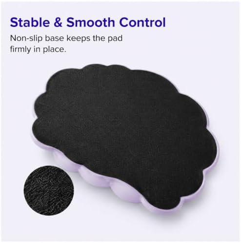 2 in1 Cloud Wrist Rest for Keyboard and Mouse Pad Set-Memory Foam,Purple