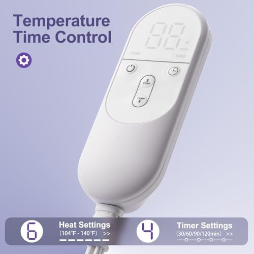 VALGELUIK Heating Pad for Back Pain Relief, 12"x24" Electric Heat Pad Gifts