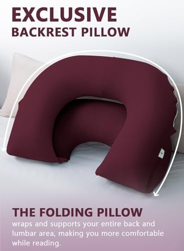 INSEN Reading Pillow, Back Pillow for Sitting in Bed and Couch, Gaming Pillow for Adults, Sit Up Support for Bed