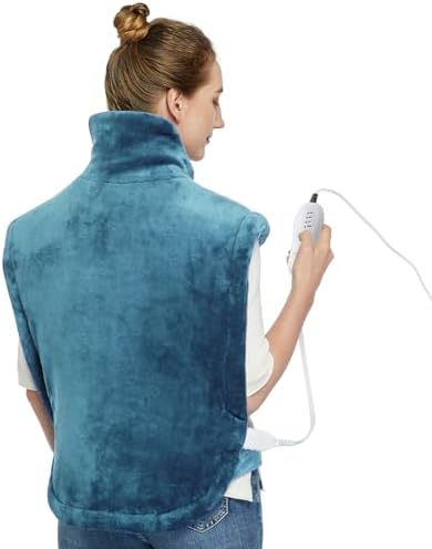 CAROMIO Heating Pad for Back Pain Relief, Neck and Shoulders