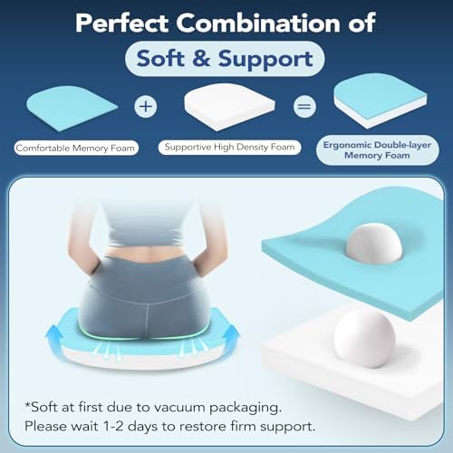 Chair Cushions for Dining Chairs, Non Slip Chair Pads with Ties and Washable Covers, Memory Foam Kitchen Chair Cushions Set of 8, 16"X16"X2.5", Black