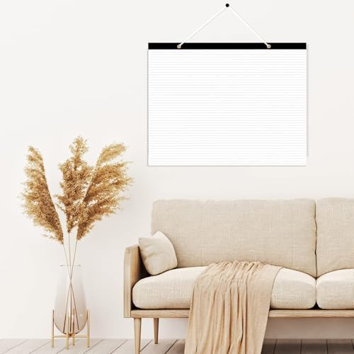 Yaridar Large Lined Paper Pad - 22" x 17" Ruled Notepad, 50 Sheets/100 Pages Legal Pads, 100 gsm White Paper Notepad Desk Pad for School, Home, Office, Business
