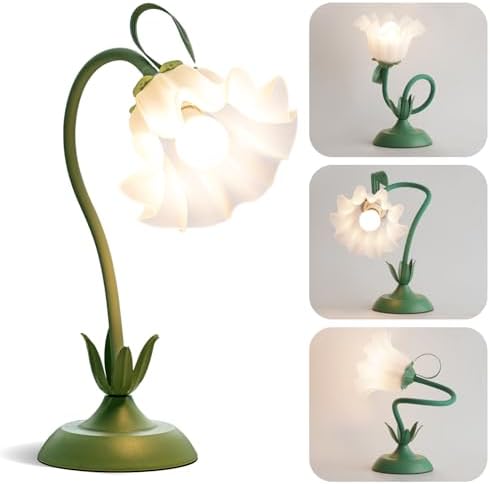 WERFOP Flower Table Lamp Cute Desk Lamp for Bedroom Home Decor