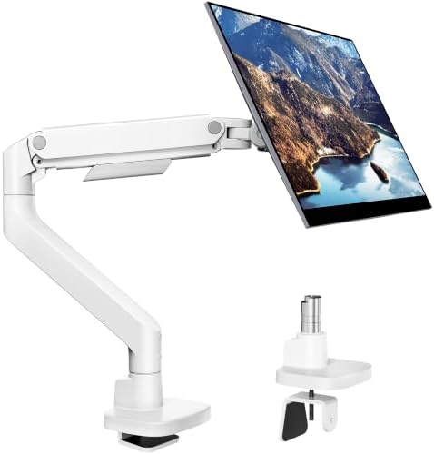 Heavy Duty Monitor Arm for 17-49 Inch, 44 lbs, VESA 75/100, White