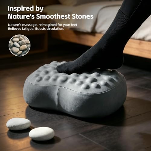 Foot Rest Under Desk, Memory Foam Ergonomic Footrest, Grey