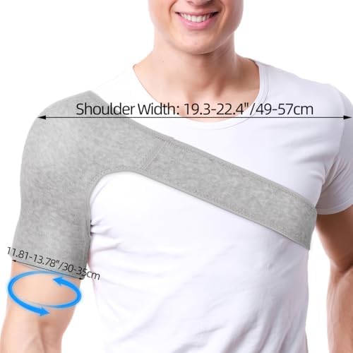YARNOW Shoulder Brace for Men Women, M, Adjustable Support Sleeve Compression Rotator Cuff Wrap