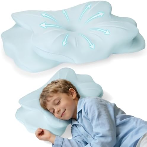 2026 New Toddler Pillow, Kids Cervical Pillow for Neck and Shoulder, Cooling Orthopedic Memory Foam Pillow,Ergonomic Neck Support Pillow for Side,Back and Stomach Sleepers,Odorless Aged 3-10 Years Old
