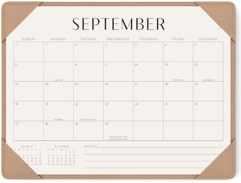 Jotsome Desk Calendar 2026-2027 with Protective Mat 14"x10.5"