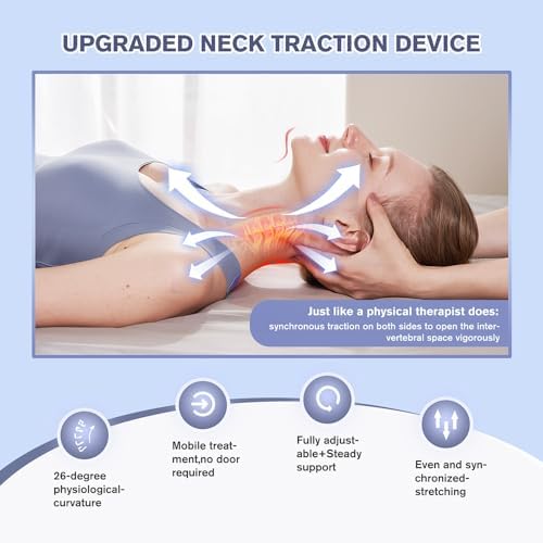 ALPHAY Cervical Neck Traction Device,Electric Air Pump with 3 Power Traction, Built-in 8 Airbag, Neck Pain Relief and Relaxation