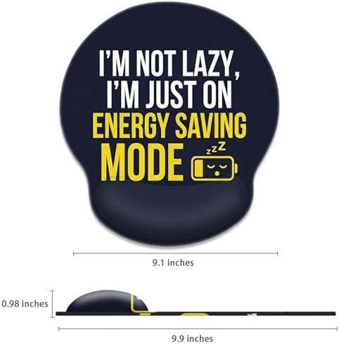 Britimes Ergonomic Mouse Pad with Wrist Support, Battery Funny