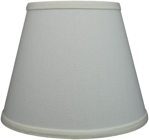 FenchelShades.com Lampshade 6" Top Diameter x 10" Bottom Diameter x 8" Slant Height 6x10x8" with Spider Attachment Diameter 0.4 Inch for Lamps with a Harp (Linen Cream)