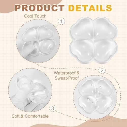 PATIKIL Gel Wrist Rest, Wrist Support for Mouse Four-Leaf Shape Ergonomic Mouse Pad Soft Silicone Support Comfortable Cushion for Computer Gaming Office Home, Transparent