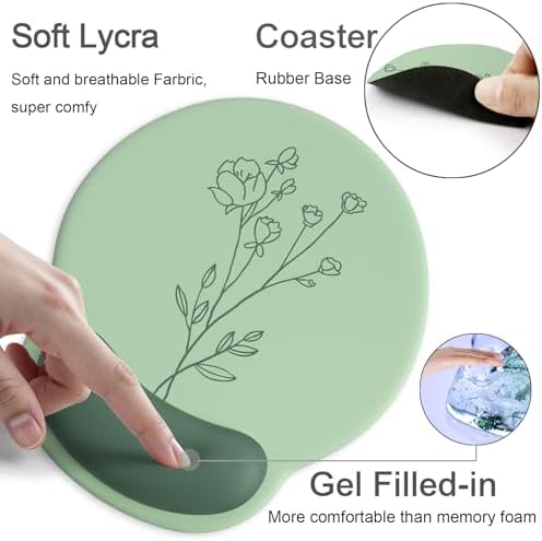 Ergonomic Mouse Pad with Wrist Rest Support,Gel Mouse Pads for Desk