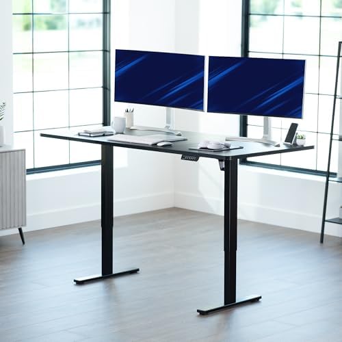 VIVO Black 71 x 36 in Standing Desk, DESK-KIT-1B7B-36