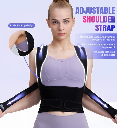 Posture Brace for Women & Men - Adjustable Back Brace for Spine Alignment, Shoulder Support, and Pain Relief from Scoliosis & Hunchback – Comfortable Posture Corrector Brace (Small)