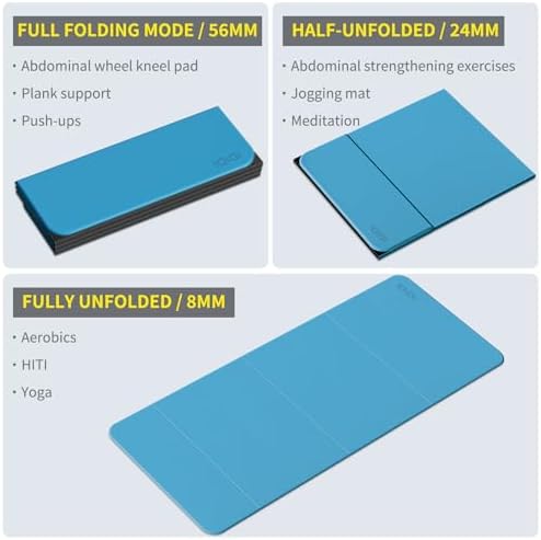 Foldable Yoga Mat Extra Large 74"×31.5"