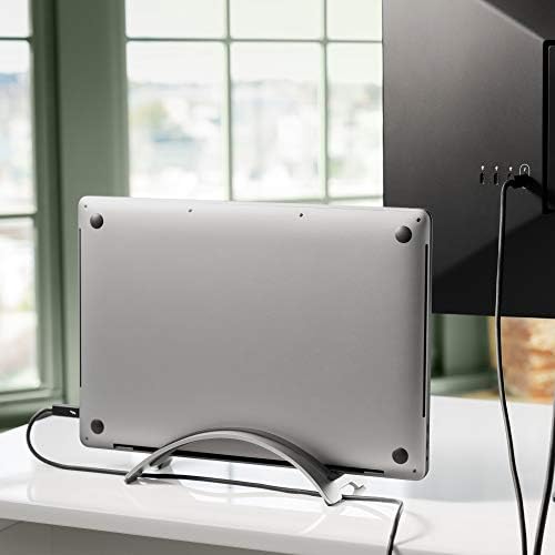 Twelve South BookArc for MacBook, Compact Vertical Desktop Stand, Silver
